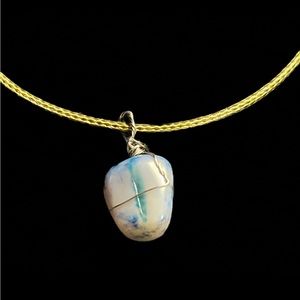 Wire wrap gemstone necklace